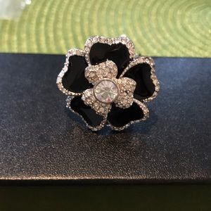 Lia Sophia Flower Ring With Crystals